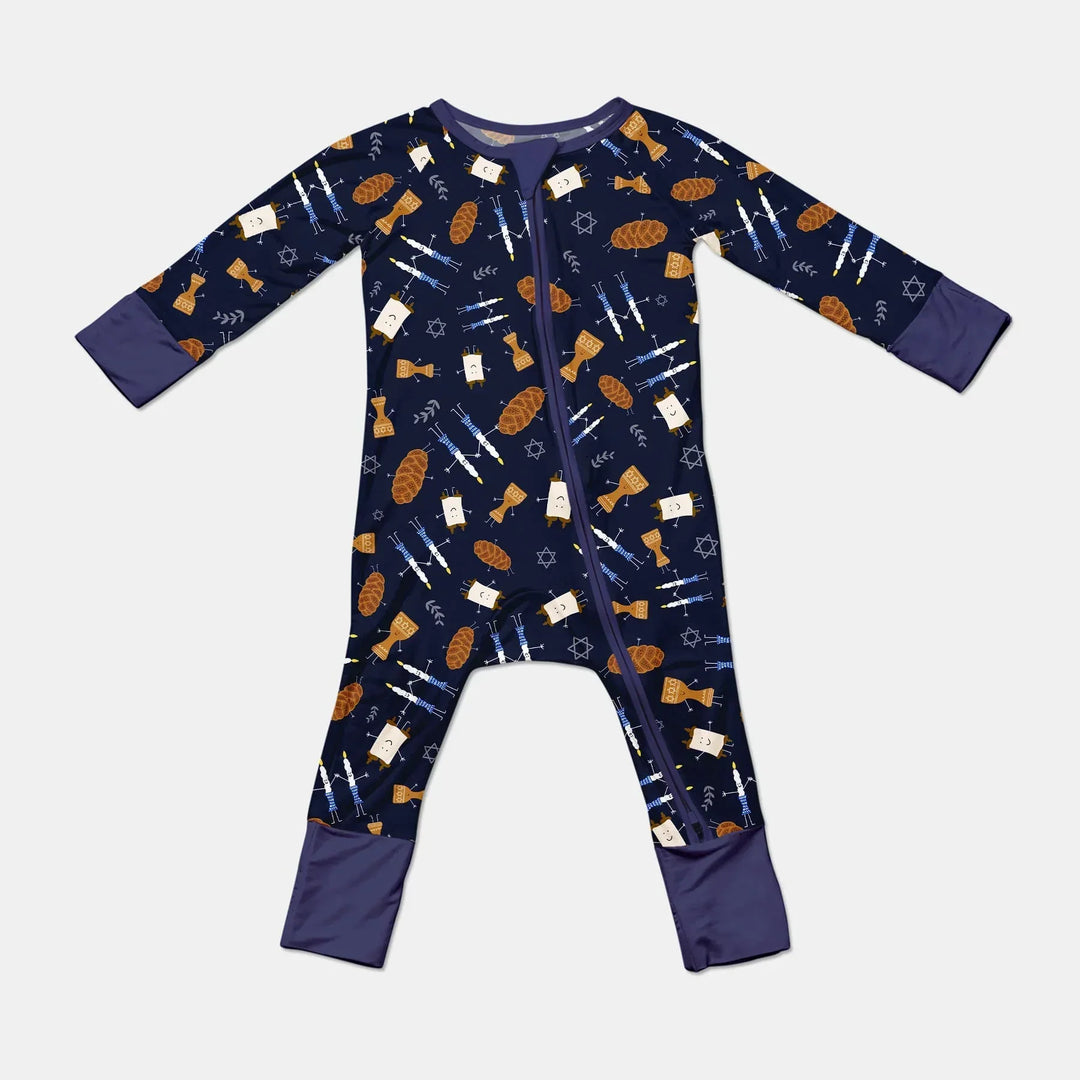 Shabbat Shalom Family Matching Bamboo Convertible Zippy