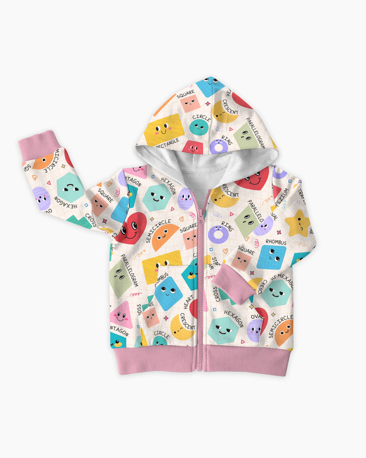 Happy Shape Squad Family Matching Bamboo Zip Hoodie