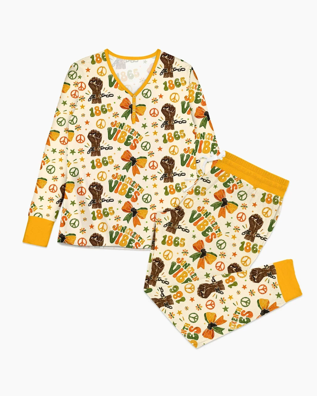 Juneteenth Vibes Vintage Bamboo Women Pajama Set