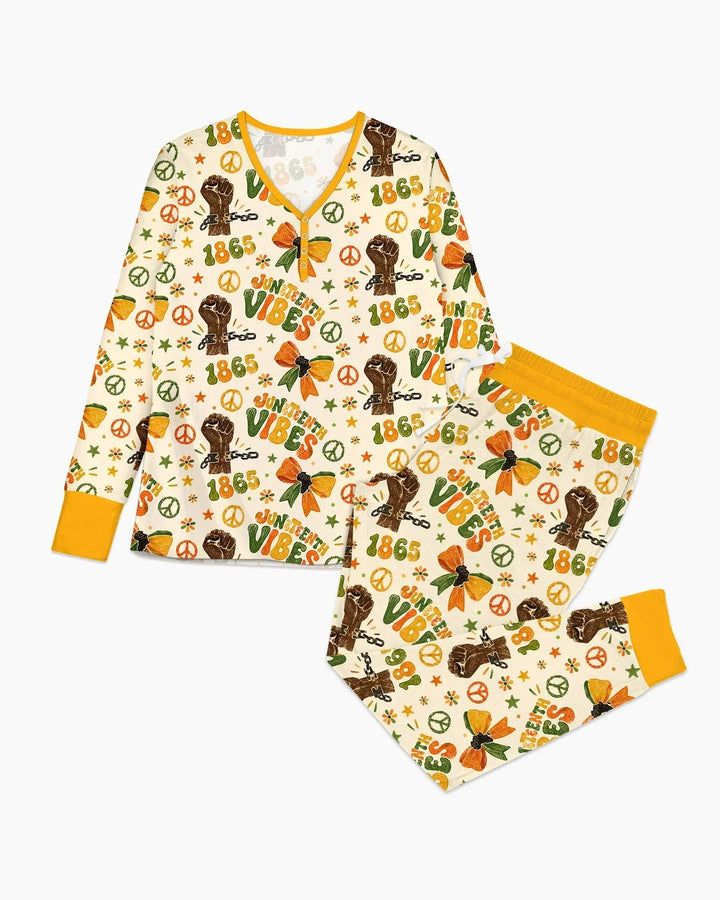 Juneteenth Vibes Vintage Bamboo Women Pajama Set
