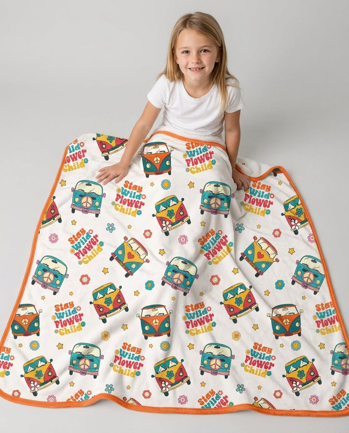 Stay Wild Flower Child Bamboo Blanket