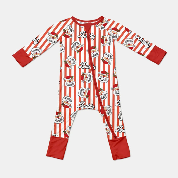 Christmas Santa Claus Custom Name Buddy Bamboo Convertible Zippy