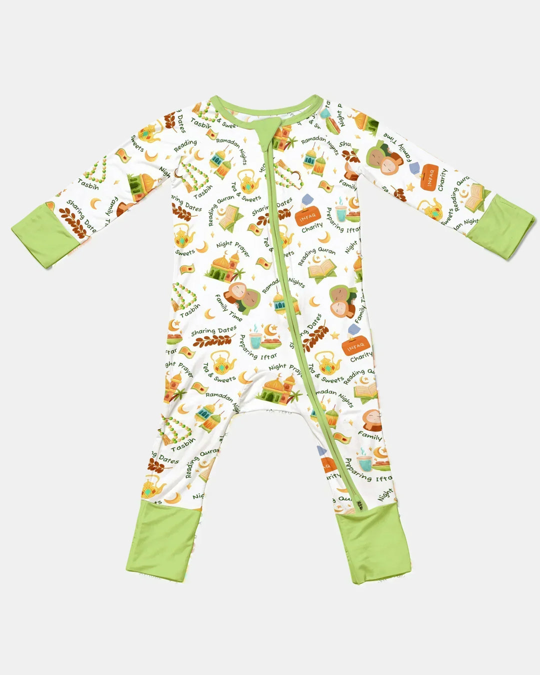 Ramadan Mubarak Matching Family Bamboo Convertible Zippy