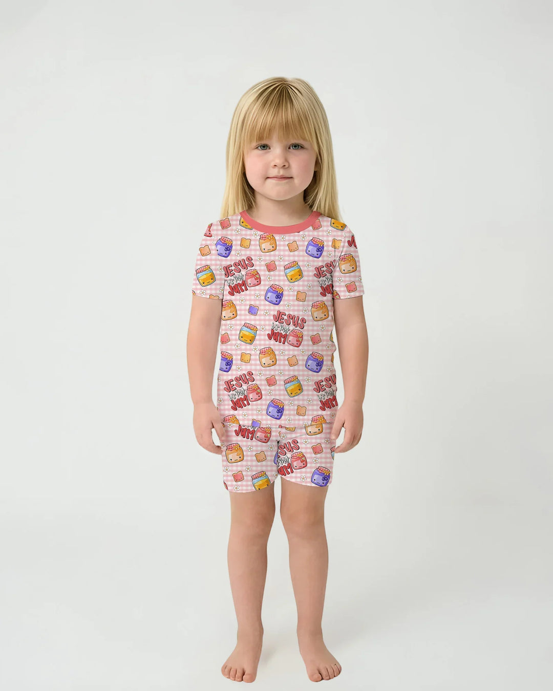 Jesus is My Jam Bamboo Two Piece Short Sleeve Shorts Pajama Set