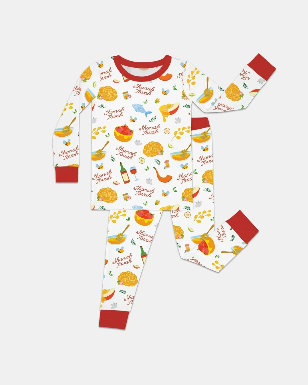 Shanah Tovah Family Matching Bamboo Two Piece Long Sleeve Pajama Set