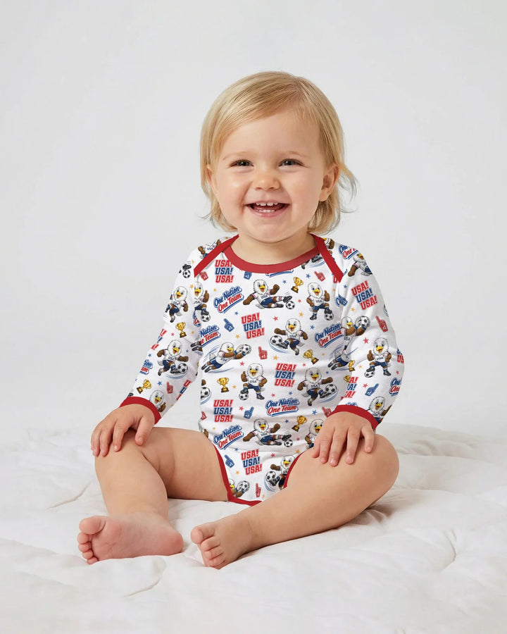 Soccer One Nation One Team Bamboo Bodysuit