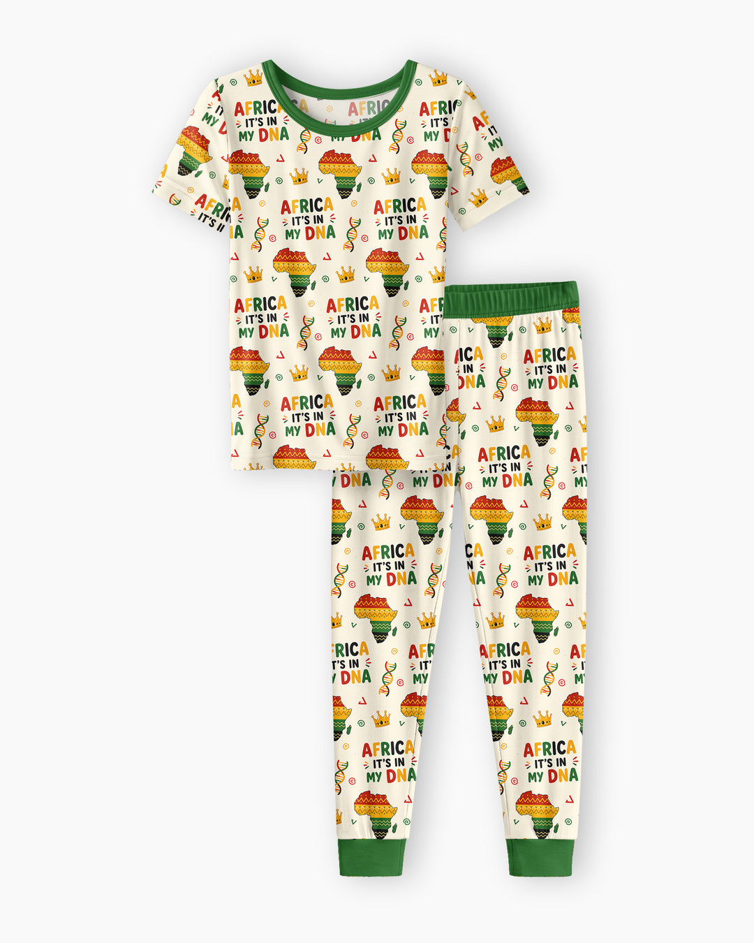 Africa It's In My DNA Bamboo Two Piece Short Sleeve Pajama Set