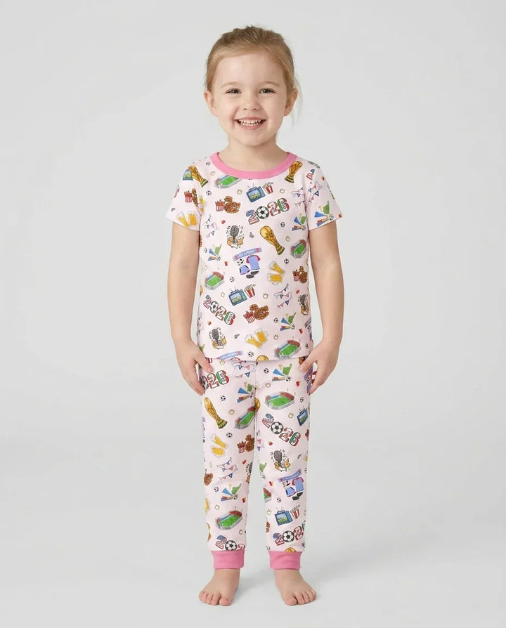 Dreaming of The Cup Bamboo Two Piece Short Sleeve Pajama Set