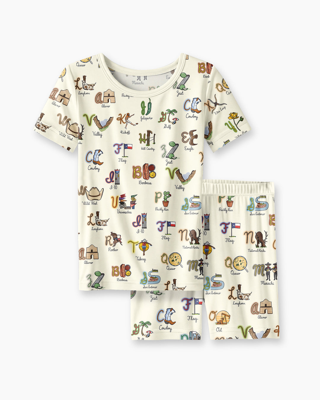 Template Bamboo Two Piece Short Sleeve Shorts Pyjamas Set