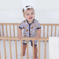 Shabbat Shalom Family Matching Bamboo Shorty Zippy
