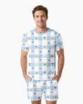 Plaid Pals Family Matching Bamboo Men Short Sleeve Short Pajama Set