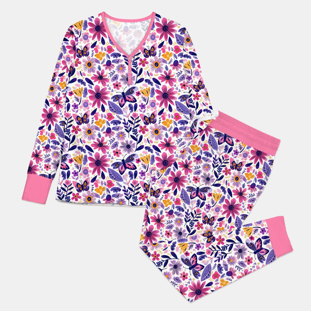 Moody Floral Bamboo Women Pajama Set