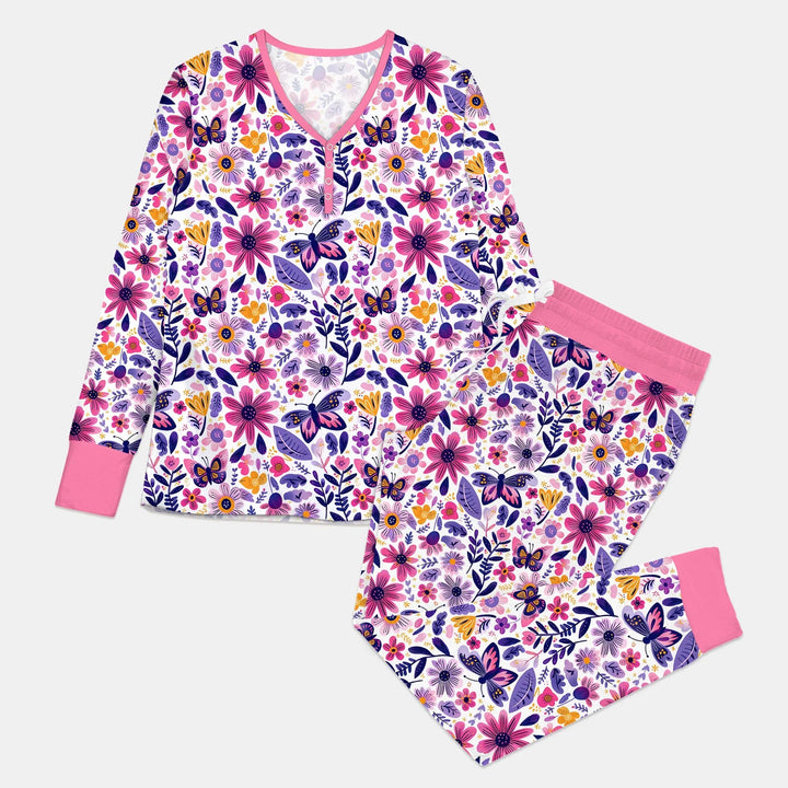 Moody Floral Bamboo Women Pajama Set