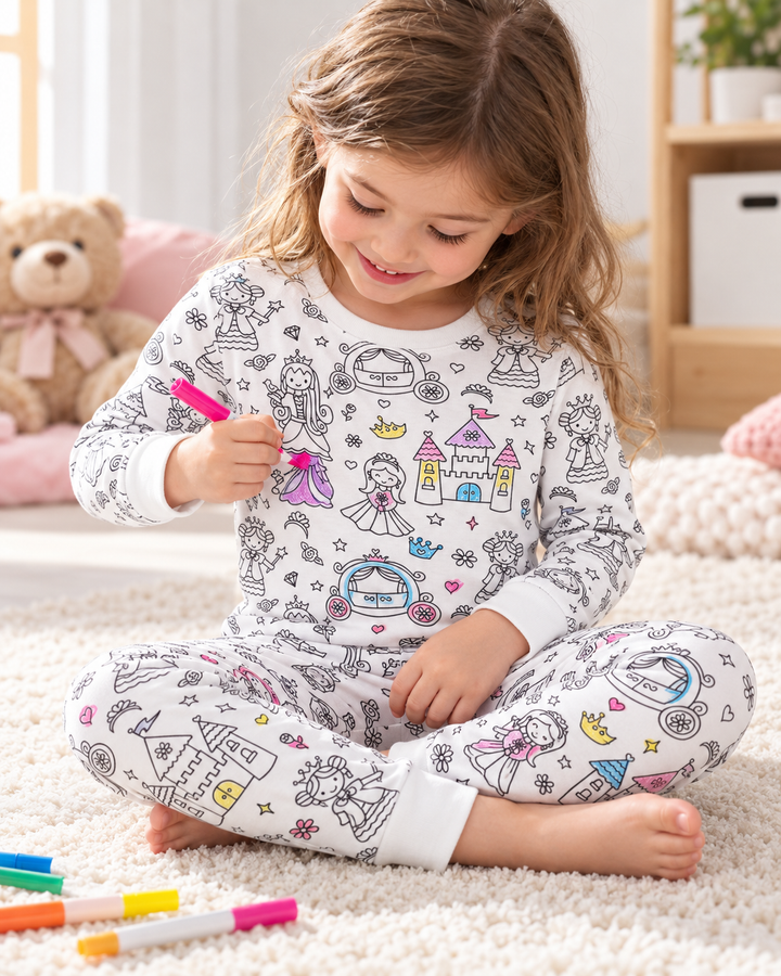 Sweet Dream Colorable Bamboo Two Piece Pyjamas Set