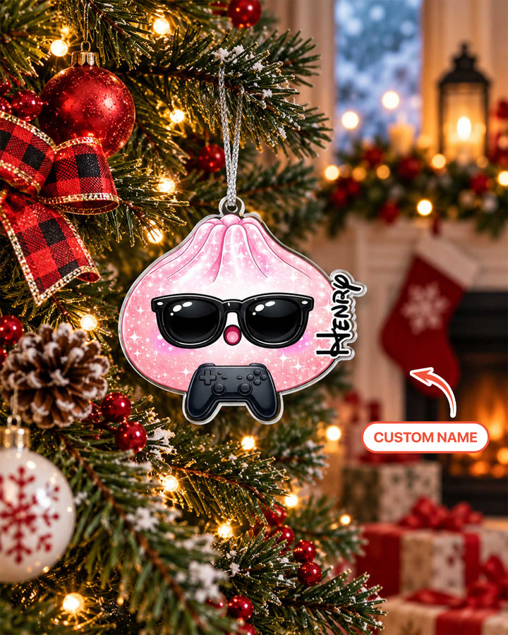 Merry Little Dumplings Personalized Acrylic Ornament