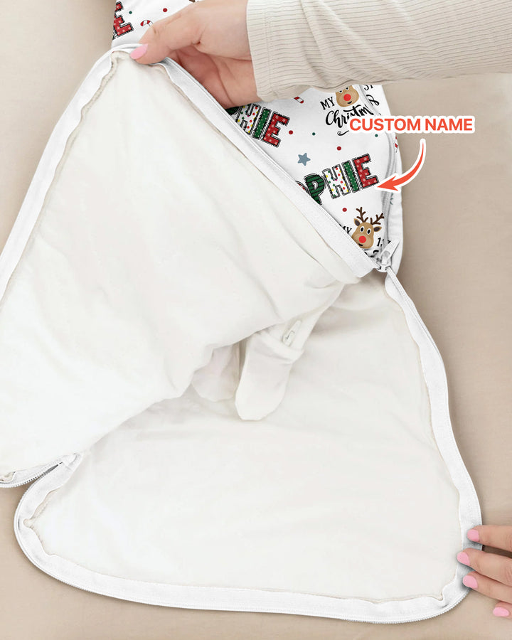 Custom Name "My First Christmas 2026" - Bamboo Sleep Bag (S)