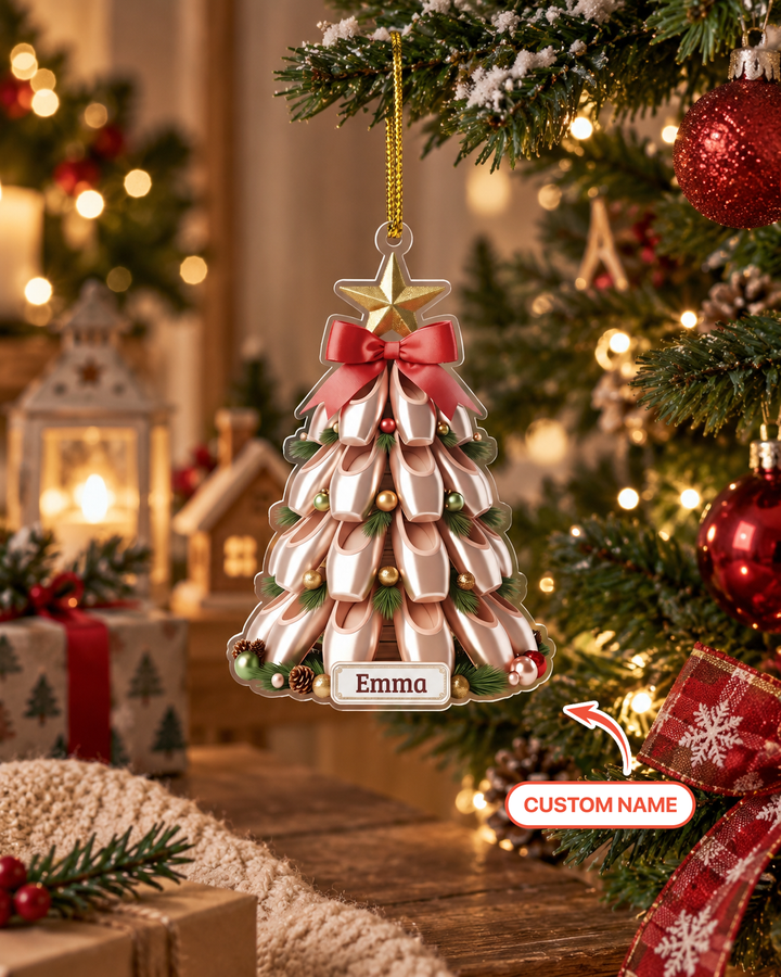 Ballet In Christmas Acrylic Ornament