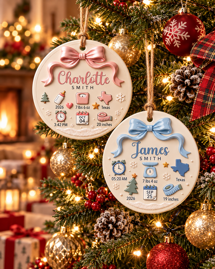 Baby First Christmas Ceramic Ornament