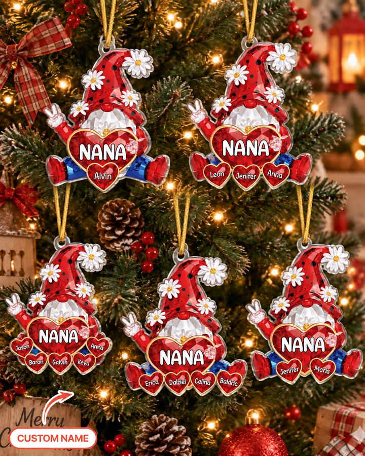 Gnome Grandma's Sweetheart Acrylic Ornament