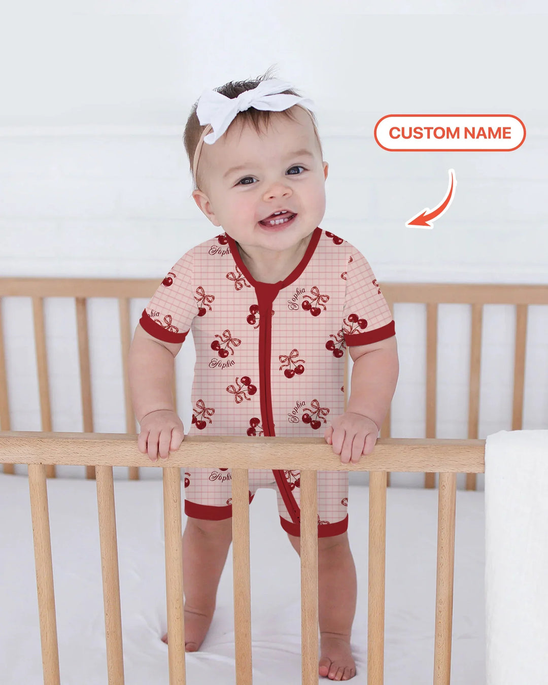 Cherry Mom and Me Bamboo Shorty Zippy
