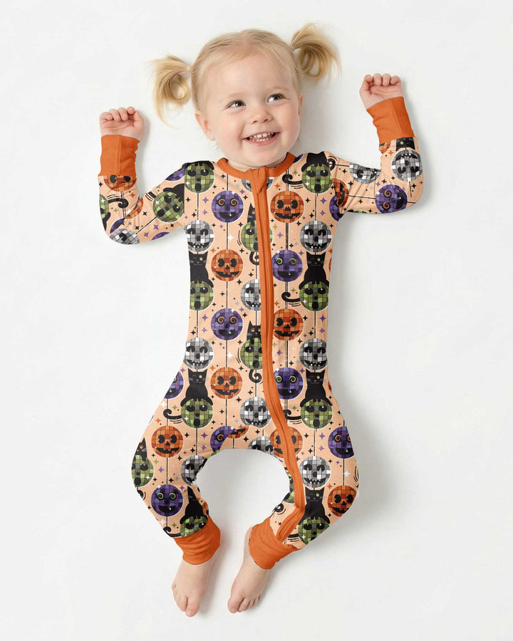 Groovy Halloween Disco Cat Bamboo Convertible Zippy
