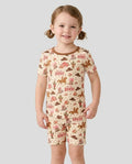 Coquette Cowgirl Lil Bit Rowdy Two Piece Short Sleeve Shorts Pajama Set