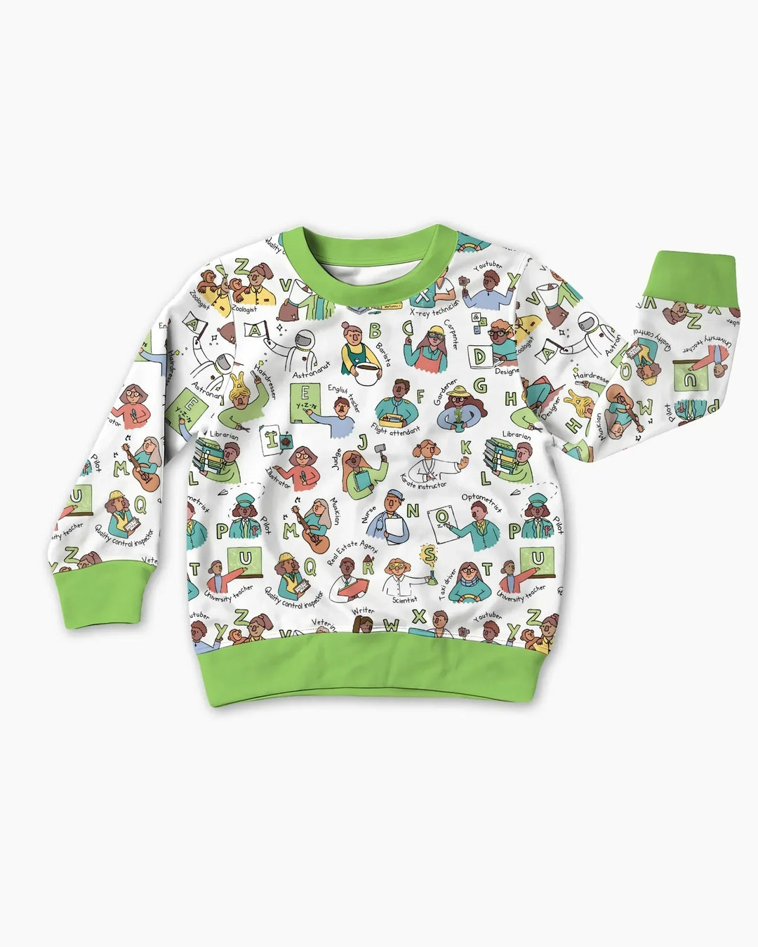 Jobs Alphabet Bamboo Crewneck Sweatshirt
