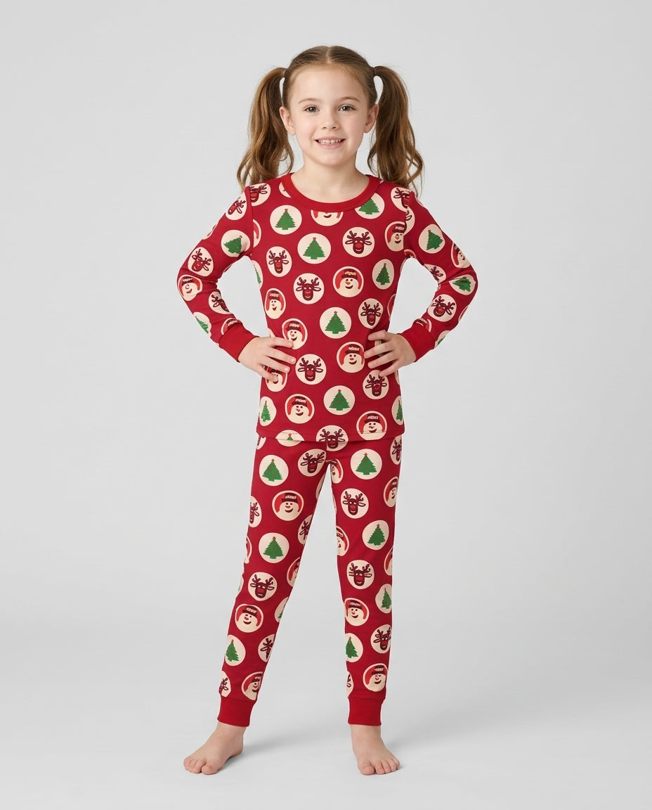Christmas Dinner Bamboo Two Piece Long Sleeve Pajama Set