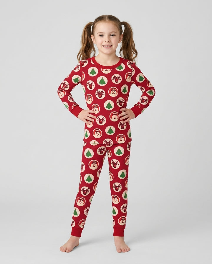 Christmas Dinner Bamboo Two Piece Long Sleeve Pajama Set