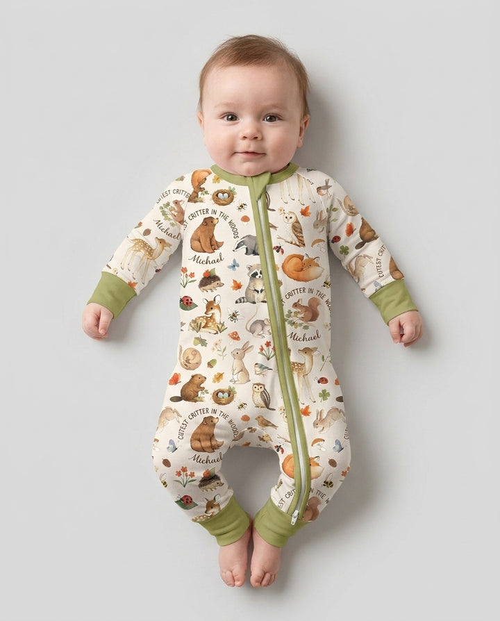 Cutest Critter In The Woods Custom Name Bamboo Convertible Zippy