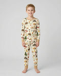 Outdoor Camping Adventure Family Matching Bamboo Two Piece Long Sleeve Pajama Set