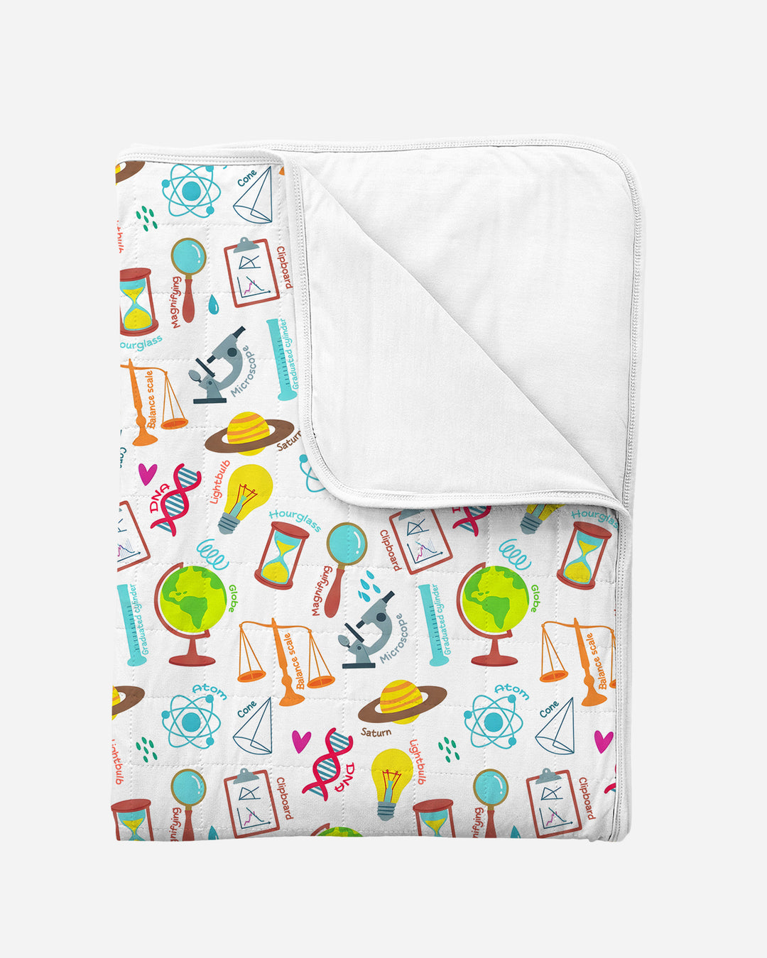 Tiny Scientist Explores The World  Bamboo Quilt Blanket