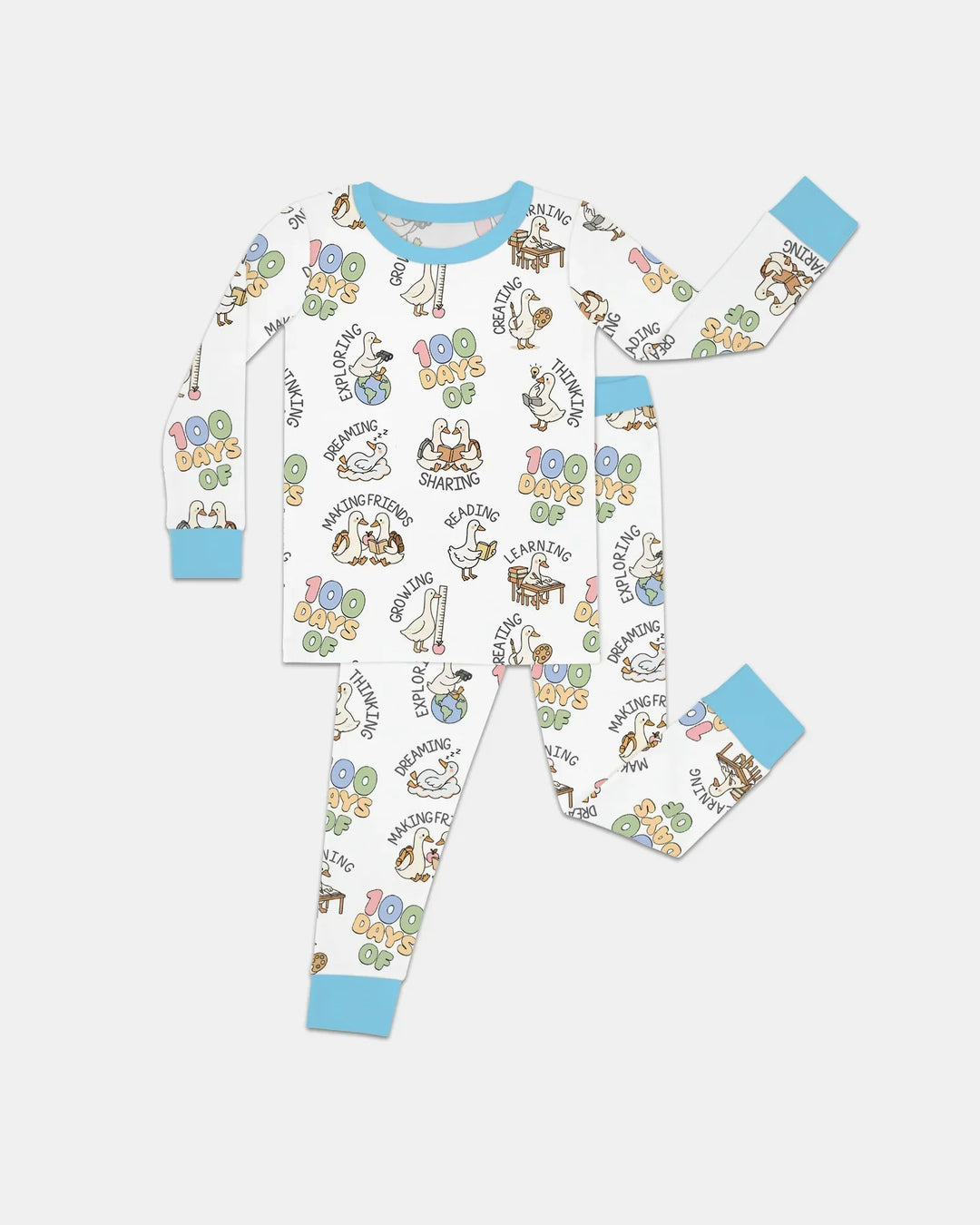 100 Days Of... Bamboo Two Piece Long Sleeve Pajama Set