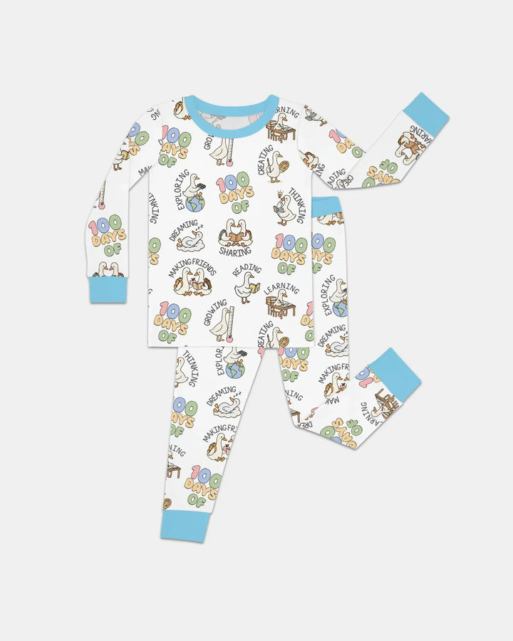 100 Days Of... Bamboo Two Piece Long Sleeve Pajama Set