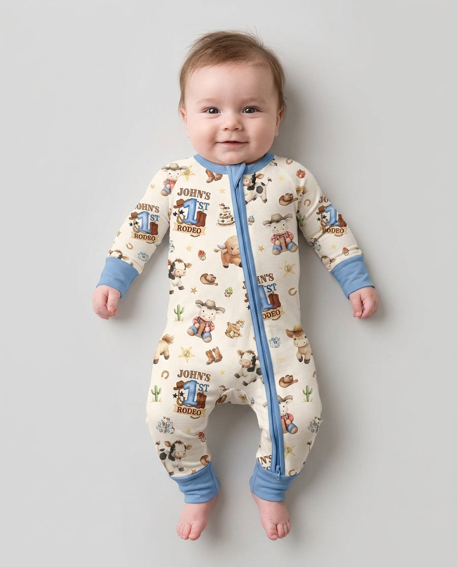 Custom Name First YeeHaw Birthday Bamboo Convertible Zippy