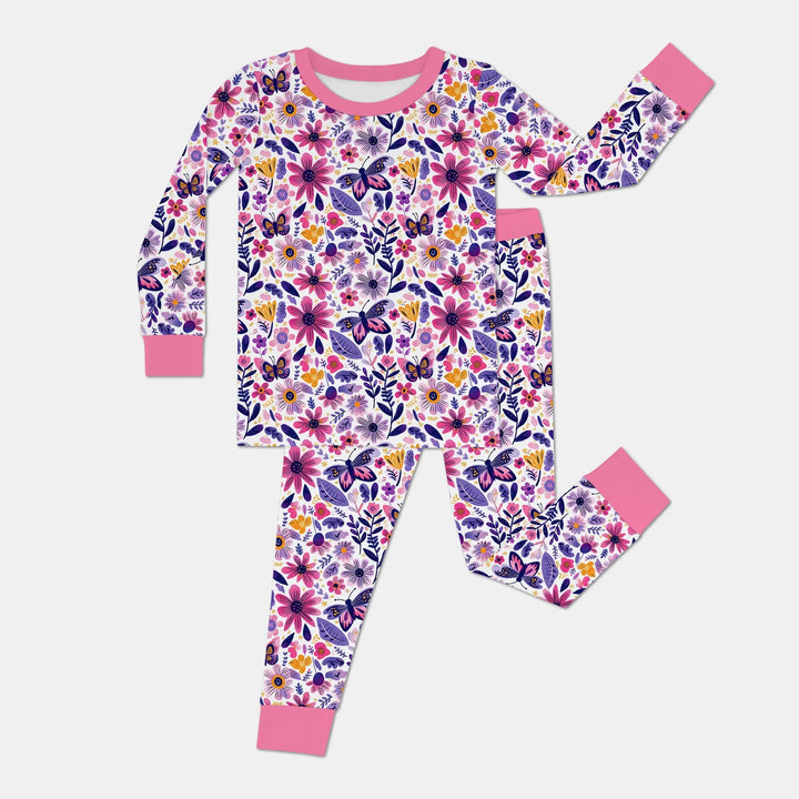 Moody Floral Bamboo Two Piece Long Sleeve Pajama Set