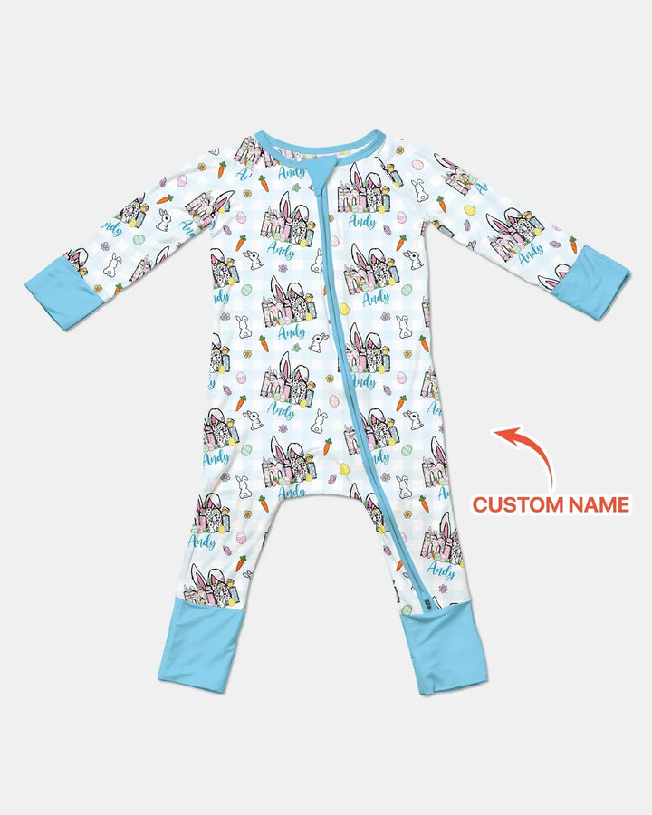 Custom Name Easter Family Matching Bamboo Convertible Zippy