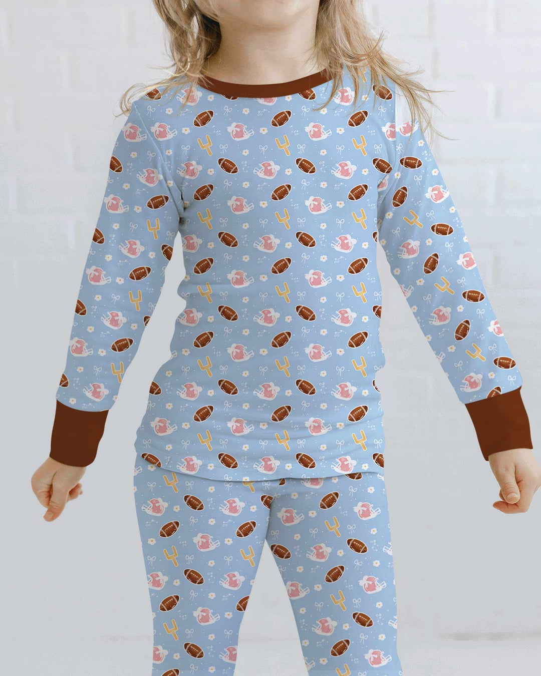 Template Bamboo Two Piece Long Sleeve Pyjamas Set