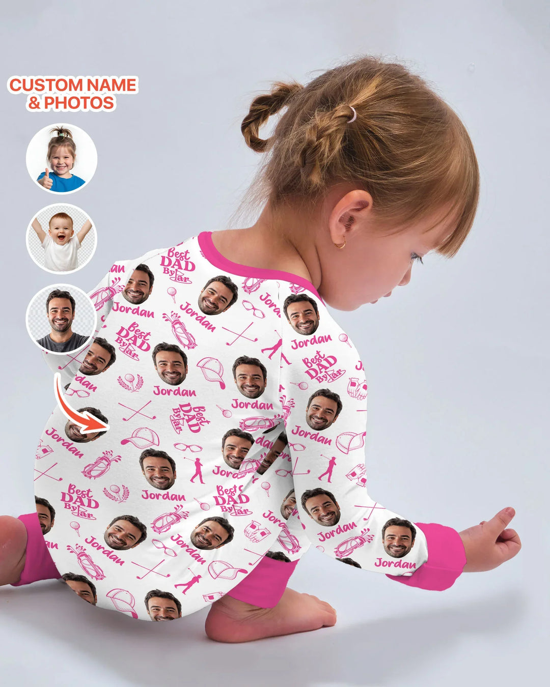 Custom Photo Best Dad By Par Bamboo Convertible Zippy