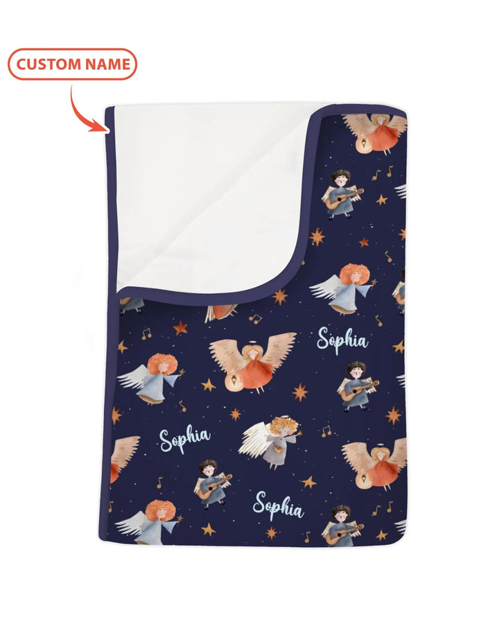 Guardian Angels Custom Name Bamboo Blanket