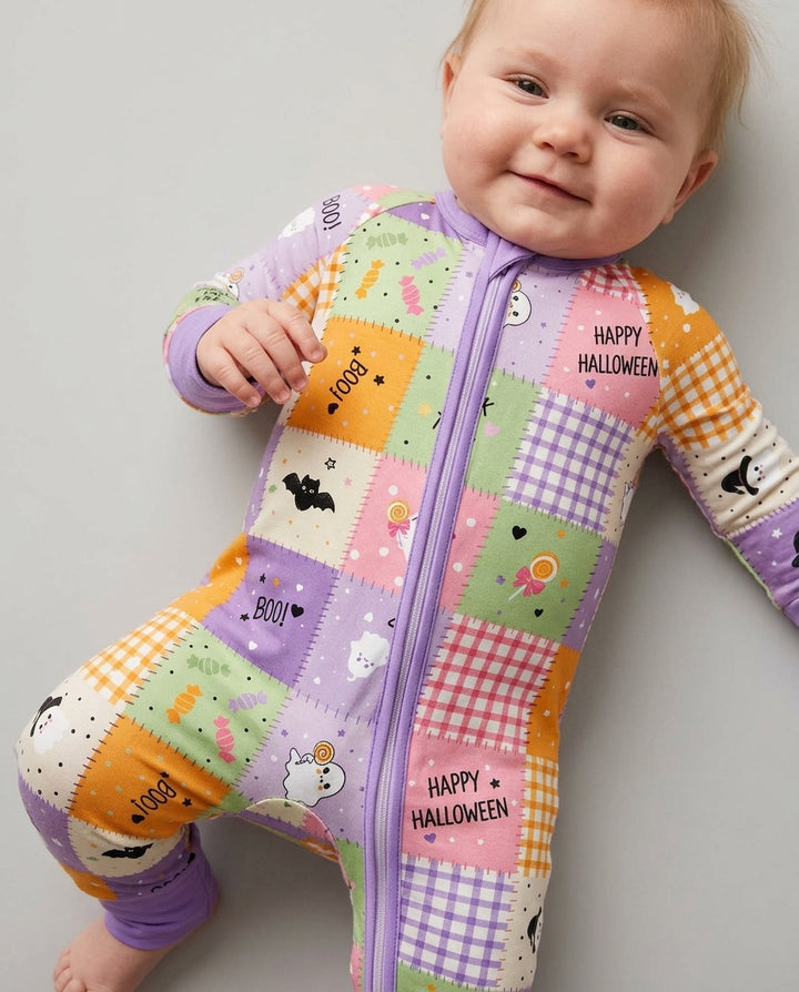 Cute Halloween Patchwork Bamboo Convertible Zippy