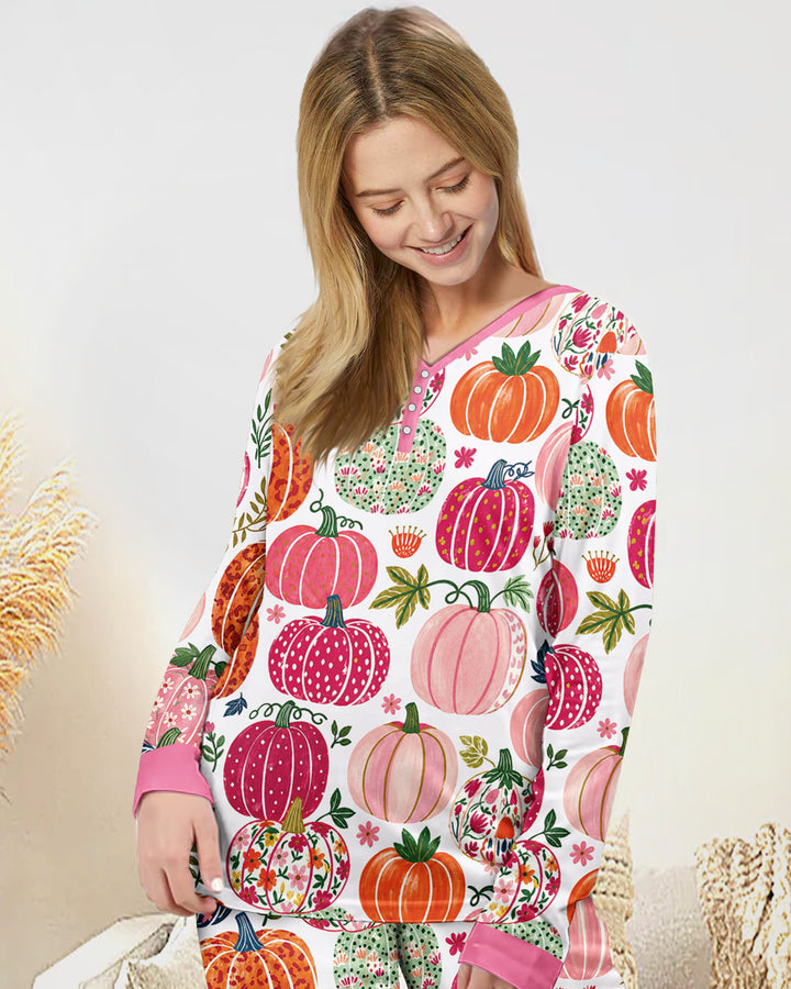 Pumpkin Patch Party Bamboo Women Pajama Set