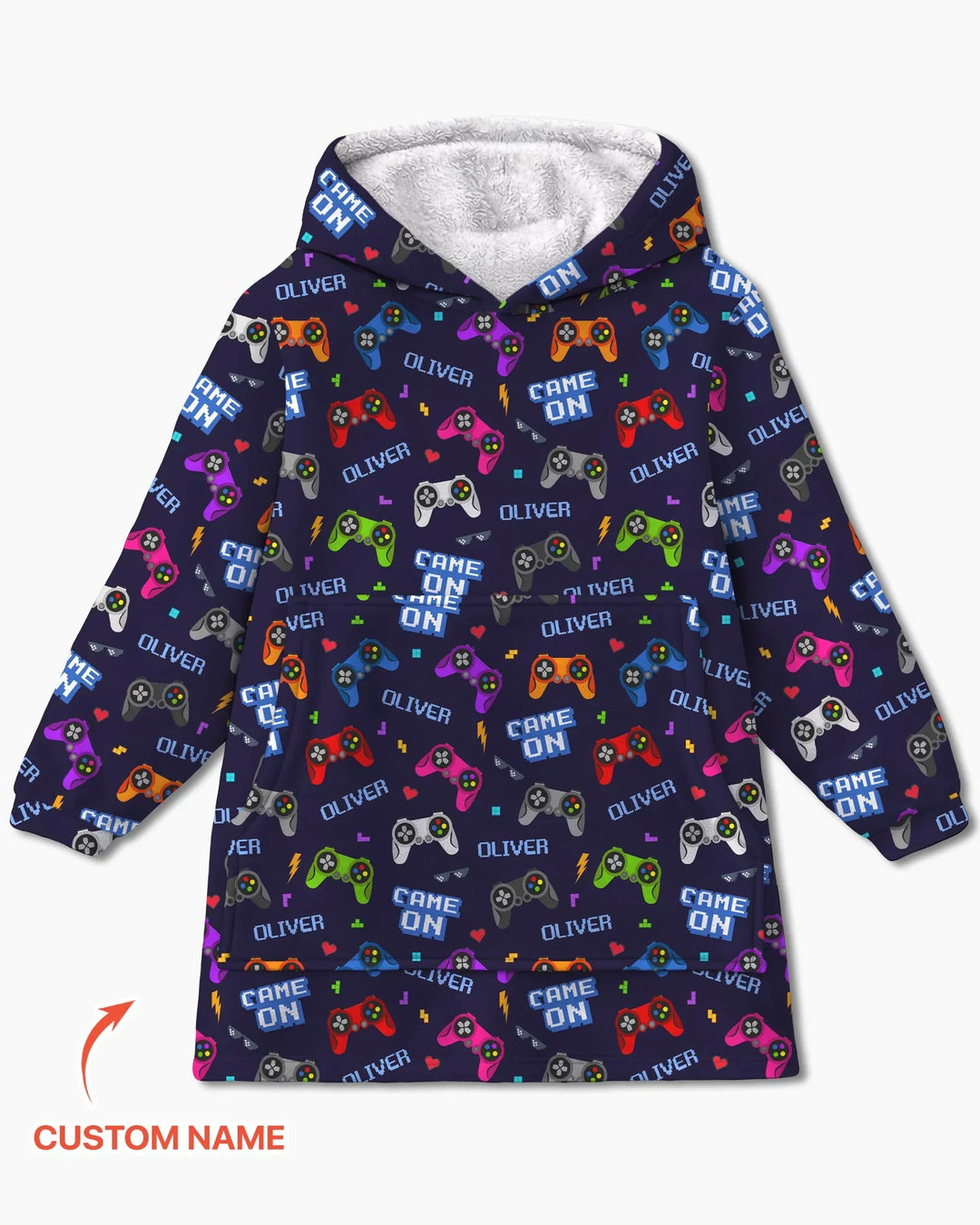 Custom Name Game On Family Matching Bamboo Blanket Hoodie