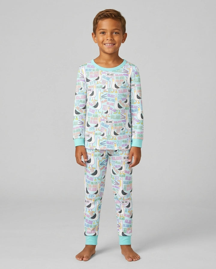 Teacher Teacher Teacher Funny Seagull Bamboo Two Piece Long Sleeve Pajama Set
