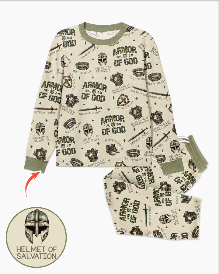 Camo Armor Of God Bamboo Men's Pajama Set