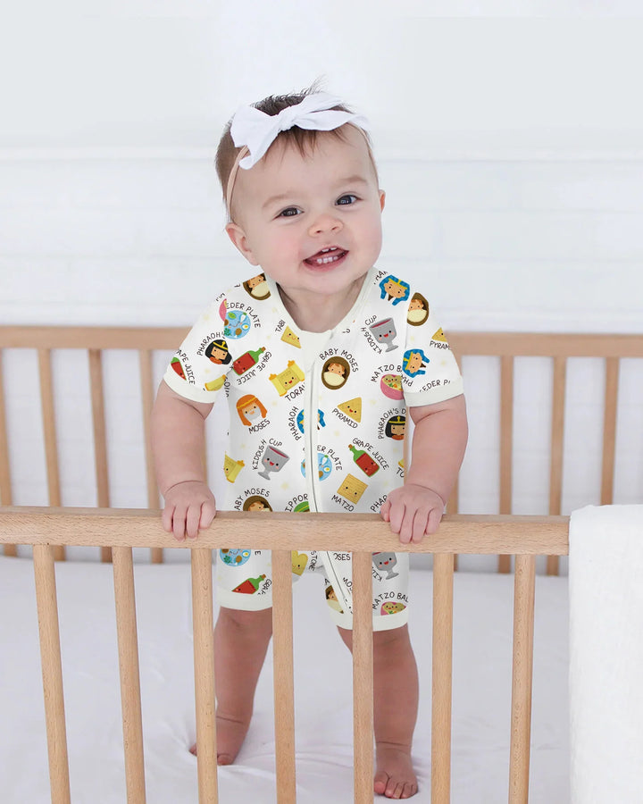 Cute Passover Characters Bamboo Shorty Zippy