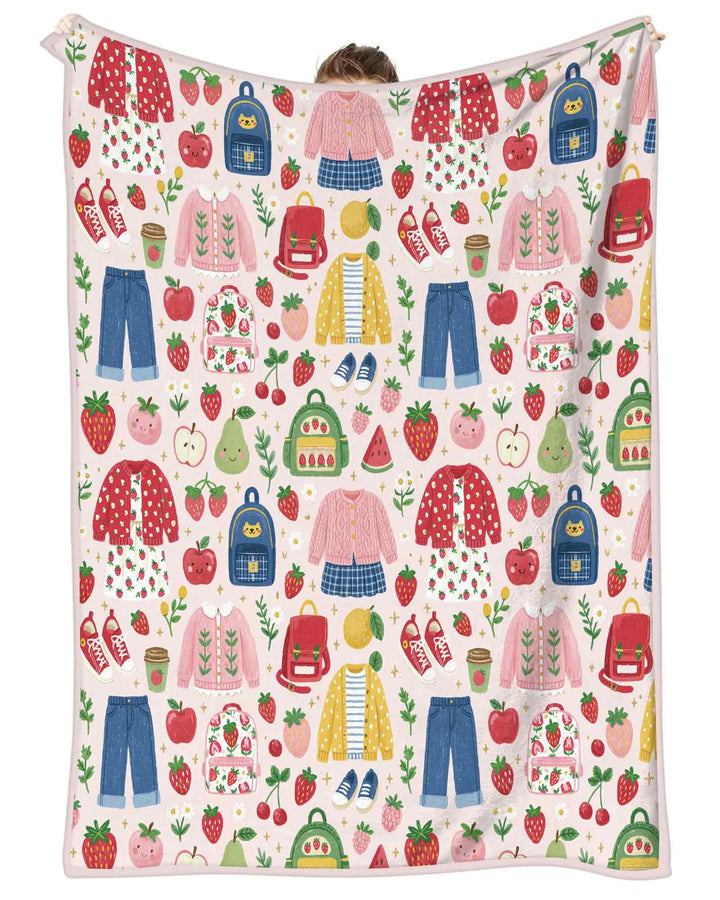 Strawberry School Style Bamboo Sleep Bag