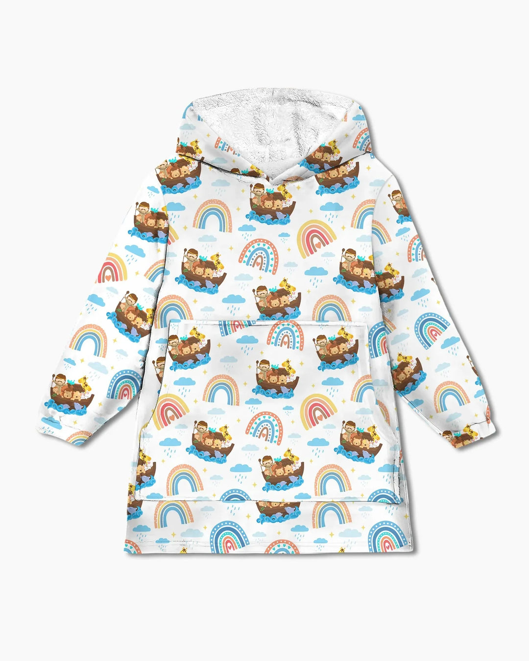 Noah’s Ark & God’s Rainbow Promise Wearable Bamboo Blanket Hoodie