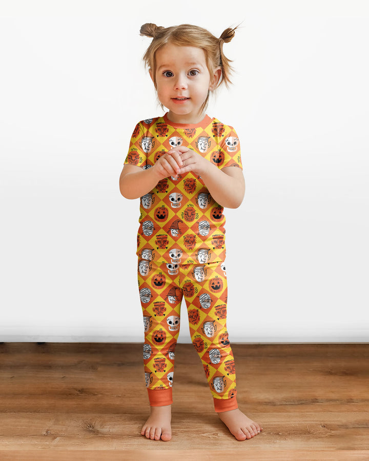 Monster Mix Bamboo Two Piece Short Sleeve Pajama Set