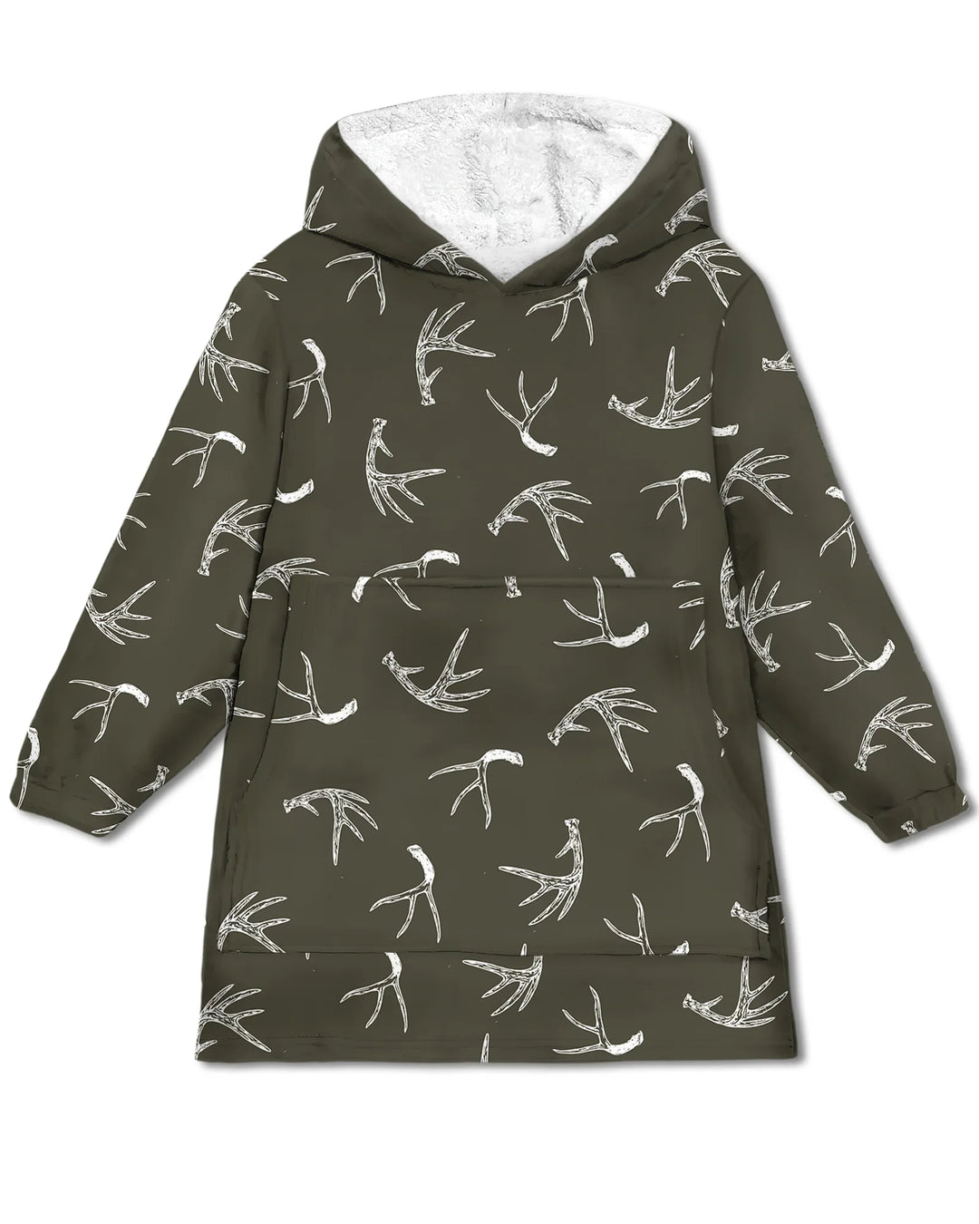 Antlers Minimalism Wearable Bamboo Blanket Hoodie
